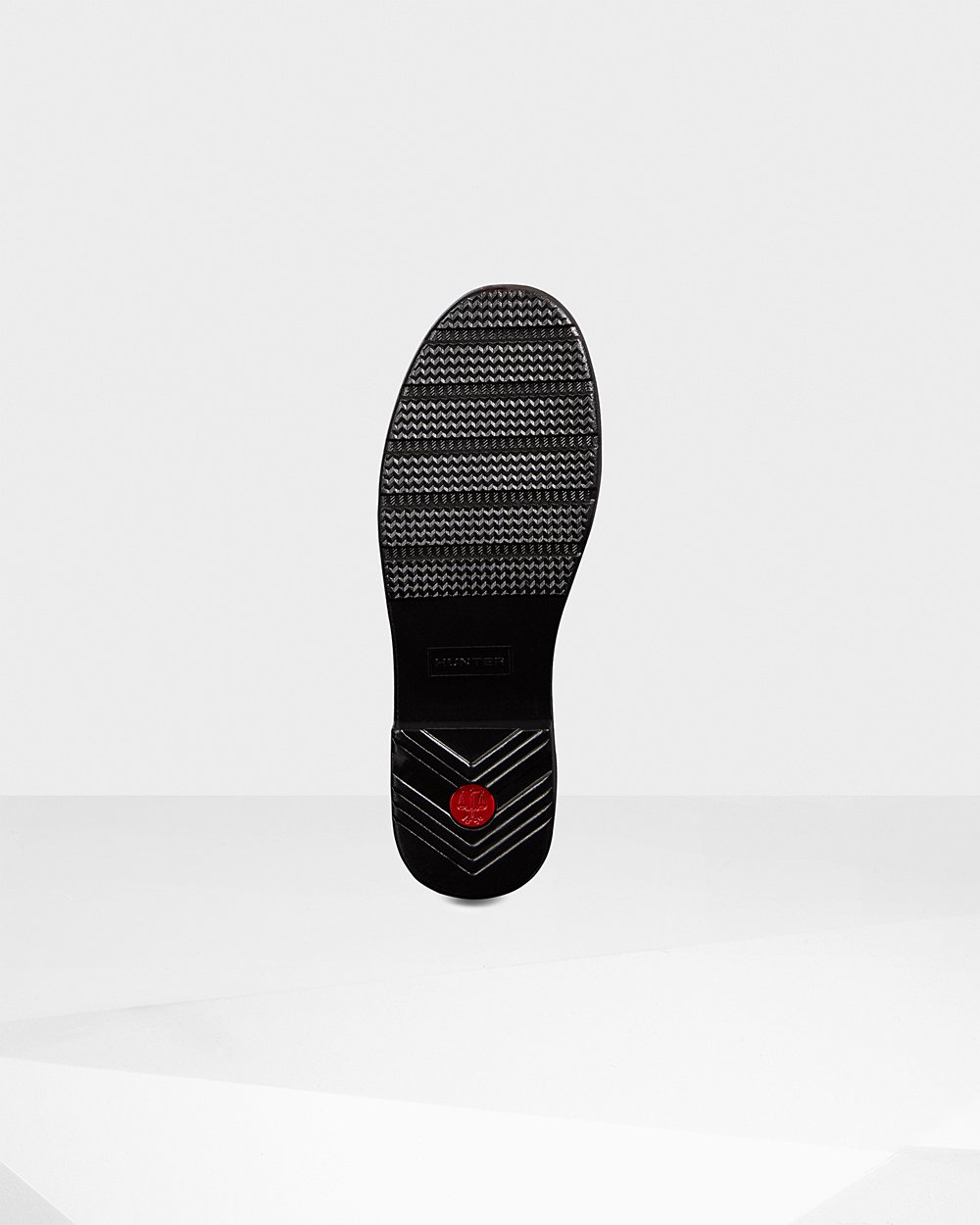 Womens Tall Rain Boots - Hunter Refined Adjustable Gloss (67WRKPAUI) - Black